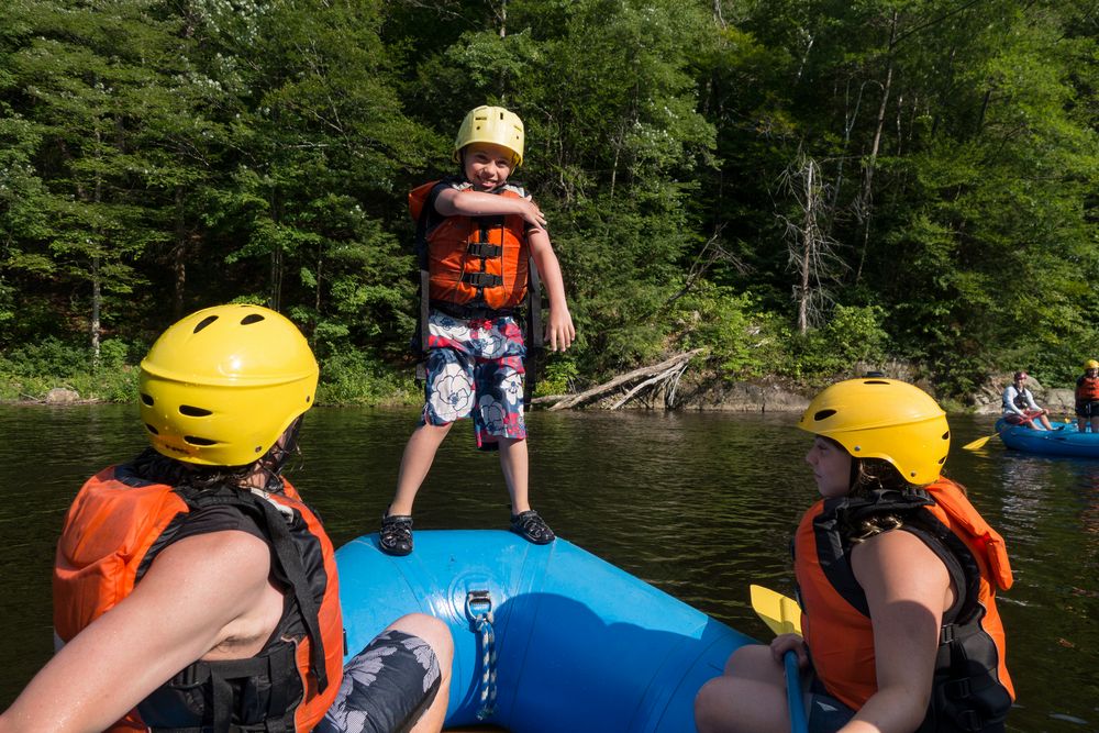 Henry, Matthew, and Miranda.<br />Rafting on the Deerfield River.<br />July 27, 2015 - Charlemont, Massachusetts.
