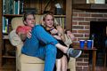 Keith and Stephanie.<br />Celebrating Edite's 70th birthday.<br />Aug. 8, 2015 - At Uldis and Edite's in Manchester by the Sea, Massachusetts.