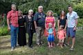 Keith and Stephanie, Lilita, John and Priscilla, Sloane, Cade, Katrina and Todd.<br />Celebrating Edite's 70th birthday.<br />Aug. 8, 2015 - At Uldis and Edite's in Manchester by the Sea, Massachusetts.