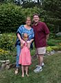 Annaka, Krista, and Marc.<br />Celebrating Edite's 70th birthday.<br />Aug. 8, 2015 - At Uldis and Edite's in Manchester by the Sea, Massachusetts.