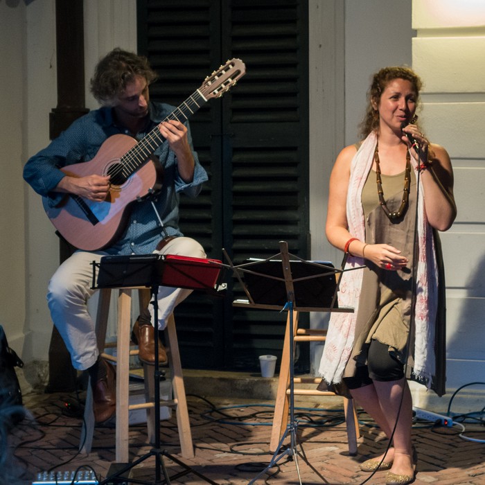 Jason Ennis and Natalia Bernal.<br />Aug. 14, 2015 - At The Mount, Lenox, Massachusetts.