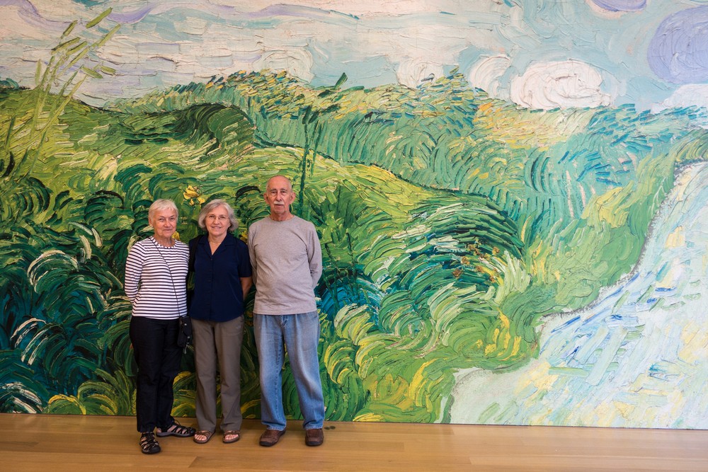 Baiba, Joyce and Ronnie after seeing the Van Gough exhibit.<br />Aug. 15, 2015 - At The Clark Museum in Williamstown, Massachusetts.