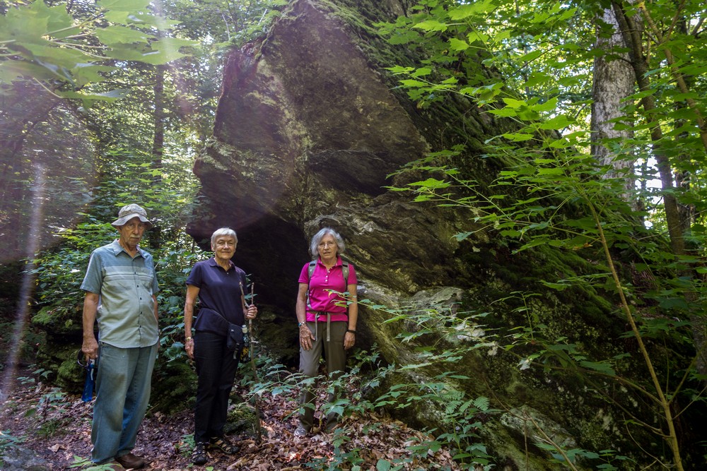 Ronnie, Baiba, and Joyce on Northrup Trail.<br />Aug. 16, 2015 - Mount Greylock State Reservation, Massachusetts.