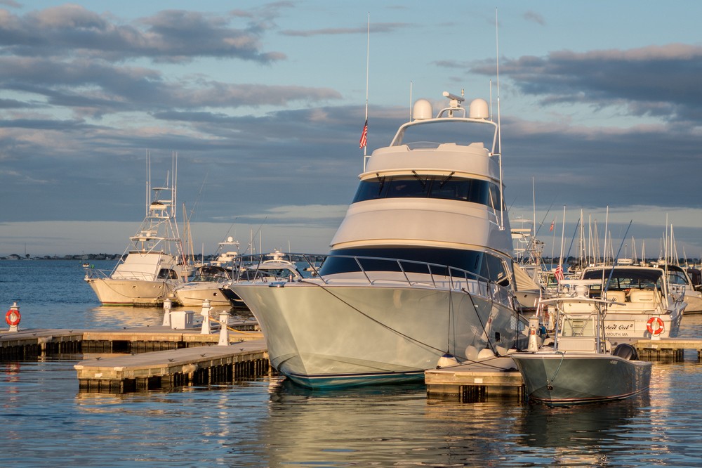 Boats on the Merrimack River.<br />Aug. 24, 2015 - Newburyport, Massachusetts.