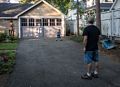 Matthew and Carl playing frisbee.<br />Sept. 6, 2015 - At home in Merrimac, Massachusetts.