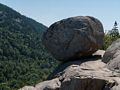 Bubble Rock on South Bubble.<br />Sept. 17, 2015 - Acadia National Park, Mt. Desert Island, Maine.