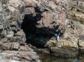 A cave below Schooner Head Overlook.<br />Sept. 18, 2015 - Acadia National Park, Mt. Desert Island, Maine.