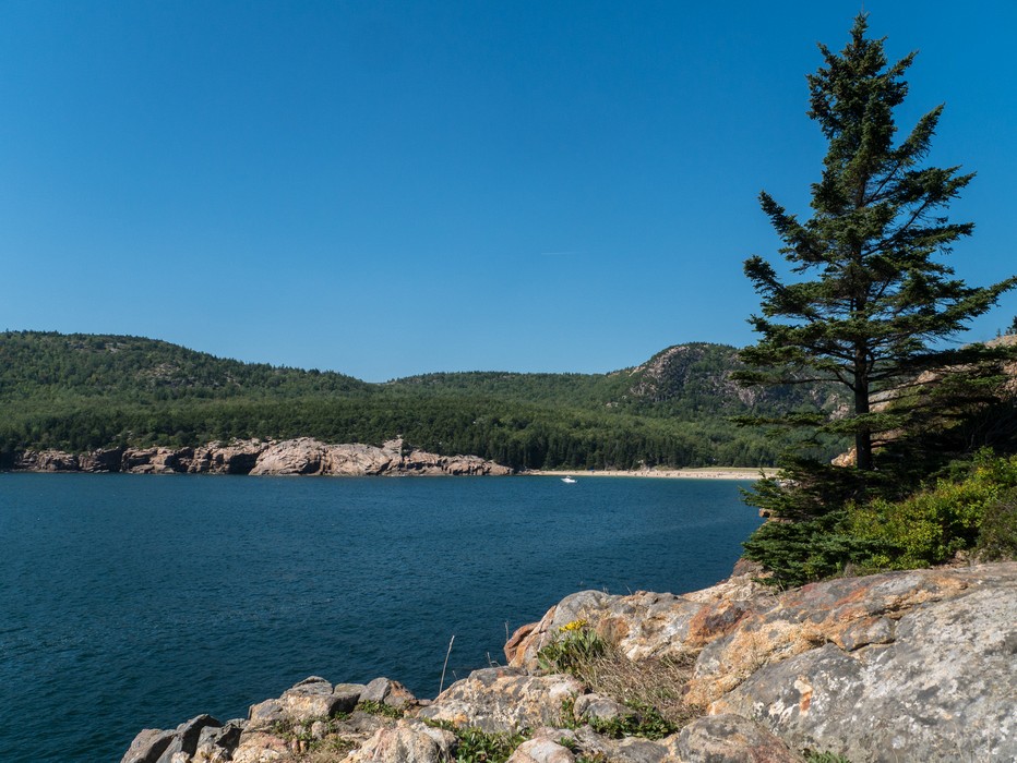 Sand Beach from Great Head Trail.<br />Sept. 18, 2015 - Acadia National Park, Mt. Desert Island, Maine.