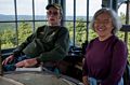 Kevin, the fire tower warden, and Joyce.<br />Sep. 21, 2015 - Pawtuckaway State Park, Nottingham, New Hampshire.