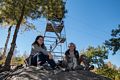 Miranda and Joyce atop South Peak.<br />Oct. 11, 2015 - Pawtuckaway State Park, Nottingham, New Hampshire.