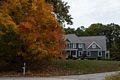 Fancy houses along Colonial Drive.<br />Oct. 22, 2015 - Merrimac, Massachusetts.