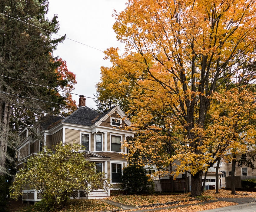 Our house from across the street.<br />Oct. 23, 2015 - At home in Merrimac, Massachusetts.