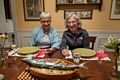 Baiba, Joyce, and the fish.<br />Oct. 29, 2015 - At Ron and Baiba's in Baltimore, Maryland.