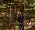 Ronnie in "American Gothic Redux" by Thomas Mulligan.<br />Oct. 30, 2015 - Lake Roland Park, Towson, Maryland.