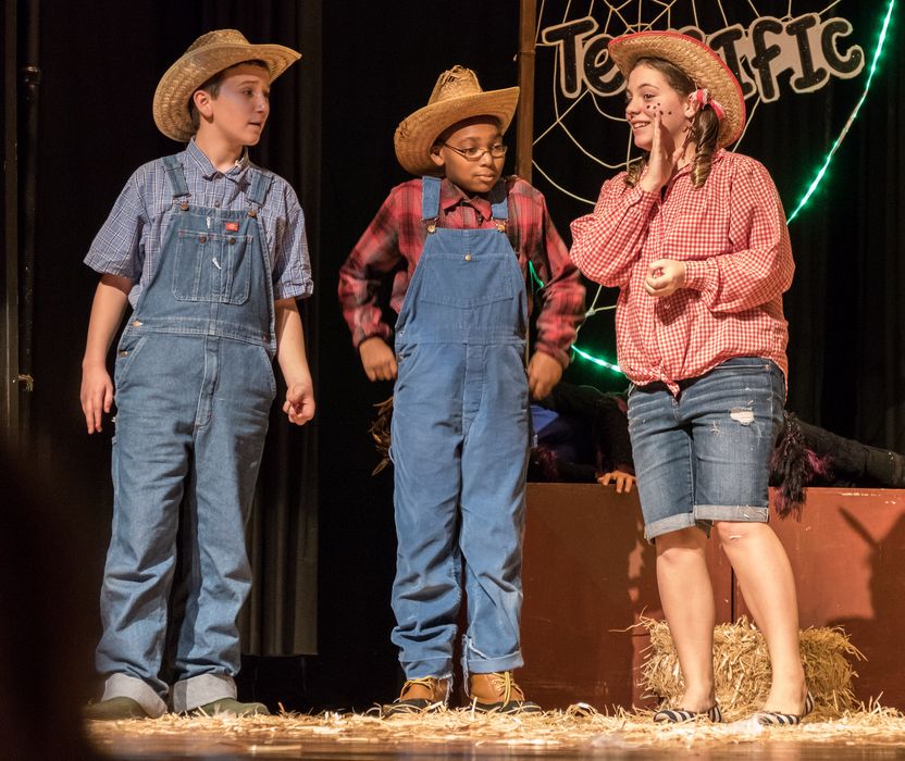 Homer, Lurvy, and Fern.<br />A performance of 'Charlotte's Web' at the Miscoe Hill Middle School.