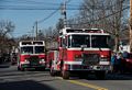 Merrimac Fire Department trucks.<br />Santa Parade.<br />Dec. 6, 2015 - Merrimac, Massachusetts.