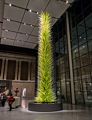 Dale Chihuly's 'Lime Green Icicle Tower'.<br />Dec. 16, 2015 - Museum of Fine Arts, Boston, Massachusetts.