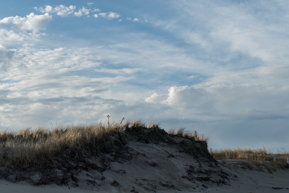 Dune and sky.<br />Dec. 25, 2015 - Parker River National Wildlife Refuge, Plum Island, Massachusetts.