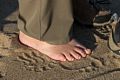 It's warm enough to go barefoot.<br />Dec. 25, 2015 - Parker River National Wildlife Refuge, Plum Island, Massachusetts.