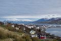 Overlooking Akureyri and Eyjafjrur (Eyja fyord).<br />Mt. Kaldbakur (1174m, 3852 ft) in back boasts the longest ski run in Iceland.<br />May 25, 2015 - Akureyri, Iceland.