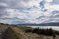 View towards Akureyri.<br />May 25, 2015 - On Highway #1 east of Akureyri, Iceland.