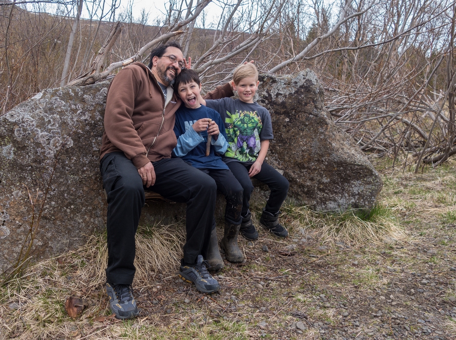 Eric, Marks, and Hilmar.<br />Kjarnaskgur Woods.<br />May 26, 2015 - Akureyri, Iceland.