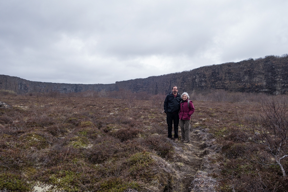 Eric and Joyce.<br />June 1, 2015 - sbyrgi, Iceland.