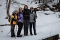 Joyce, Lynn, Carol, and Nancy.<br />Hike along Greeley Pond Trail.<br />Jan. 30, 2016 - Near Waterville Valley Ski Area, New Hampshire.