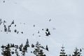 Melody and Sati snowboarding.<br /> Feb. 16, 2016 - Above Bunny Flat on skirt of Mt. Shasta, California.