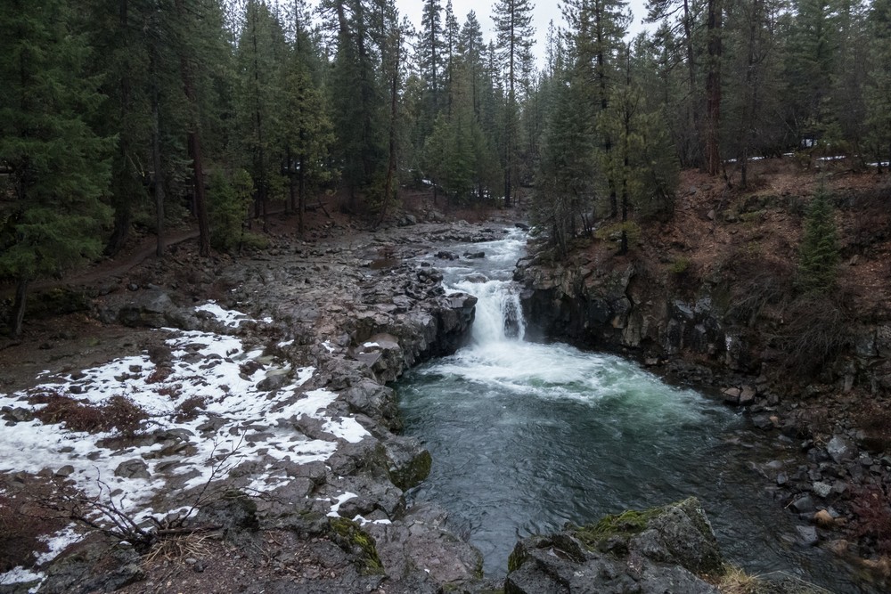 Lower Falls, McCloud River.<br />Feb. 17, 2016 - McCloud, California.