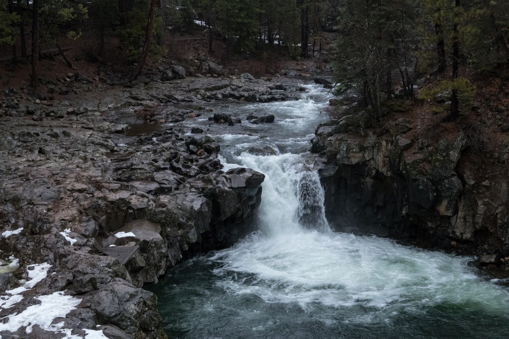 Lower Falls, McCloud River.<br />Feb. 17, 2016 - McCloud, California.