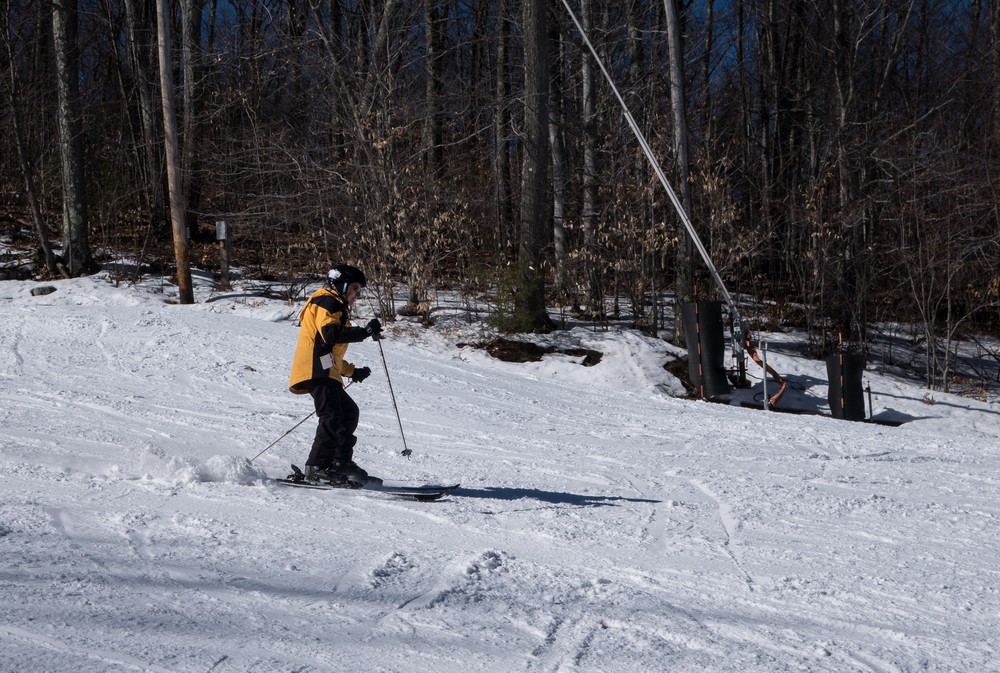 Joyce skiing.<br />Feb. 27, 2016 - Wachusett Mountain Ski Area, Massachusetts