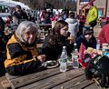 Joyce, Miranda, and Matthew at lunch.<br />Feb. 27, 2016 - Wachusett Mountain Ski Area, Massachusetts