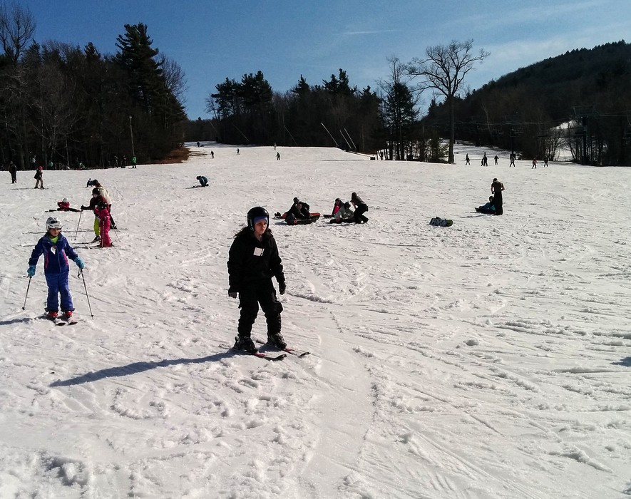 Miranda on her 2nd day on skis.<br />Feb. 28, 2016 - Wachusett Mountain, Massachusetts.