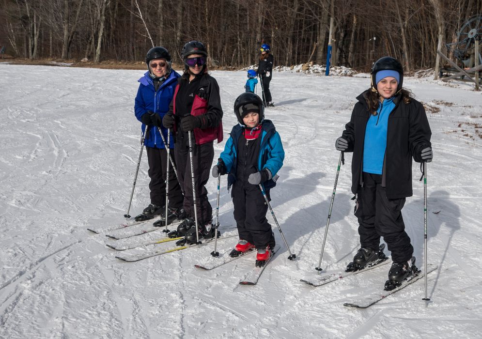 Joyce, Holly, Matthew, and Miranda.<br />March 5, 2016 - Mount Wachusett Ski Area, Massachusetts.