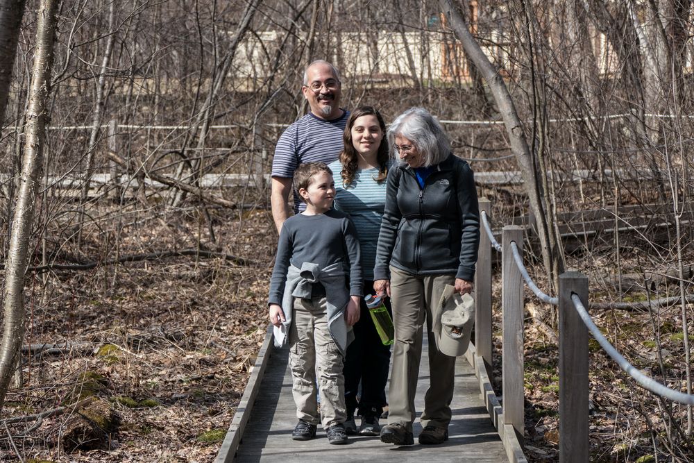 Matthew, Carl, Miranda, and Joyce.<br />Broad Meadow Brook Conservation & Wildlife Sanctuary.<br />March 13, 2016 - Worcester, Massachusetts.