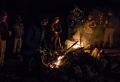 Everyone enjoying the fire.<br />March 19, 2016 - At Michael and Kathleen's in Campton, New Hampshire.