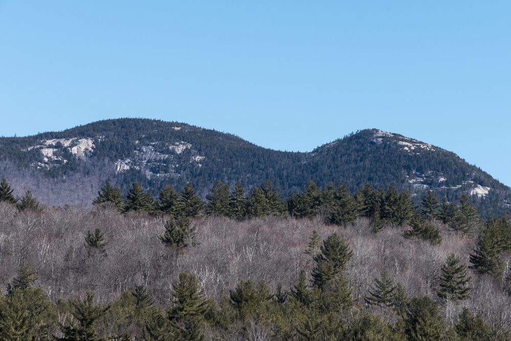 View of Dickey and Welch Mountains.<br />March 20, 2016 - At Bill and Carol's in Thornton, New Hampshire.