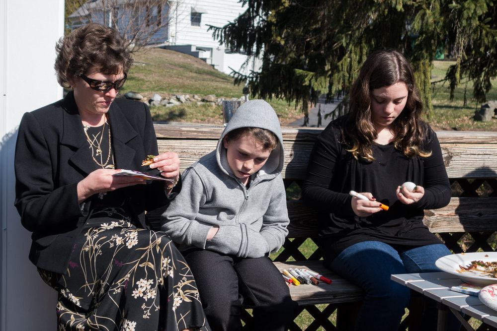 Holly, Matthew, and Miranda.<br />Easter.<br />March 27, 2016 - At Paul and Norma's in Tewksbury, Massachusetts.