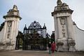 Joyce and Stephanie at the Lion Gate.<br />May 21, 2016 - Hampton Court Palace grounds, East Molesey, Surrey, England.