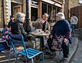 Joyce, Rob, and Stephanie at breakfast.<br />May 22, 2016 - Columbia Road Flower Market, London, UK.