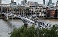 Millennium Bridge across the Thames River.<br />May 22, 2016 - London, UK.