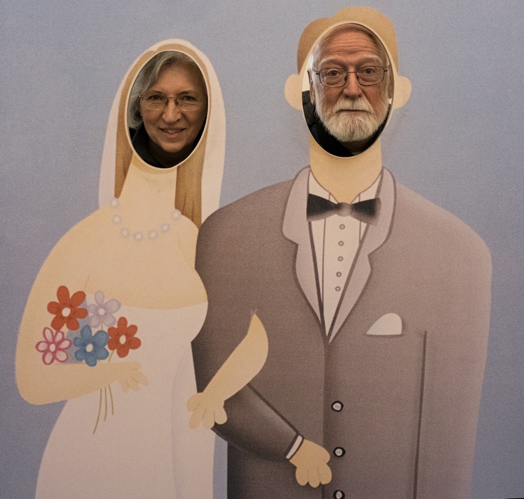 Tourists (Joyce and Egils) at the Tate Modern.<br />May 22, 2016 - London, UK.