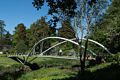 Pedestrian bridge at entrance to park.<br />May 23, 2016 - Painshill Park, Cobham, Surrey, England.
