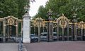 Gate to the right side of Buckingham Palace.<br />May 24, 2016 - London, UK.