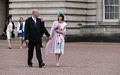 Buckingham Palace garden party guests leaving.<br />May 24, 2016 - London, UK.