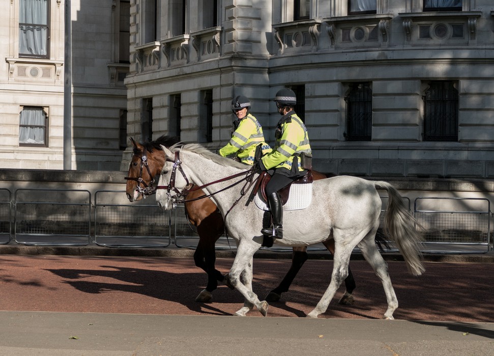 Police on horses.<br />May 24, 2016 - London, UK.