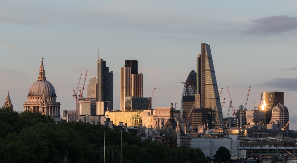 View from Waterloo Bridge.<br />May 24, 2016 - London, UK.