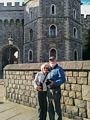 Joyce and Egils in front of Windsor Castle.<br />May 26, 2016 - Windsor, UK