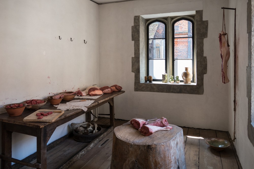 A room in Henry VIII's Kitchens.<br />Hampton Court Palace.<br />May 27, 2016 - East Molesey, Surrey, UK